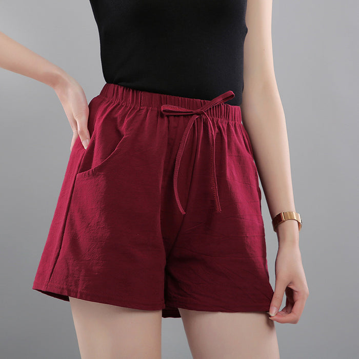 Elite Cotton Solid Color Shorts Women'