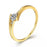 European And American Gold-plated Engagement Ring Women