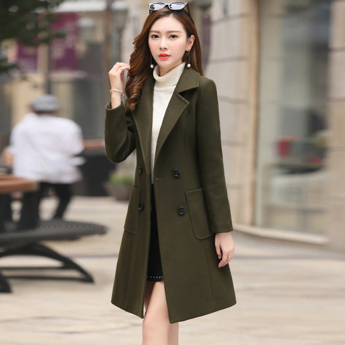 Vintage windbreaker pulls in the knee-length tweed coat