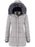 Women'S Winter Coat Hooded Puffer Jacket Insulated Windbreaker Jacket Gray L