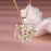 Fashion Hollowed-out Love Heart Flowers Letter Necklace