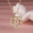 Fashion Hollowed-out Love Heart Flowers Letter Necklace