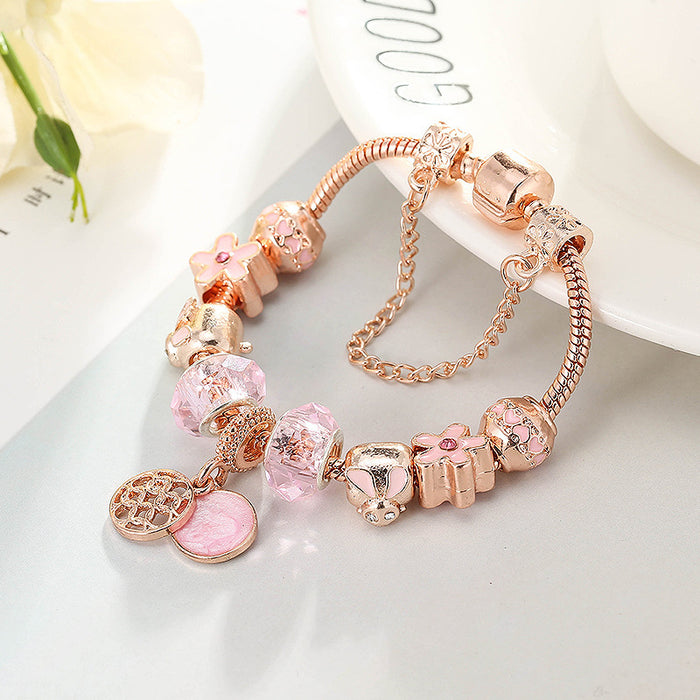 Rose Gold Geometric Love Bracelet