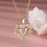 Fashion Hollowed-out Love Heart Flowers Letter Necklace