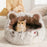 Winter New Long Plush Pet Cat Bed Round Cat Cushion Cat House Warm Cat Basket Cat Sleep Bag Cat Nest Kennel For Small Dog Cat