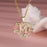 Fashion Hollowed-out Love Heart Flowers Letter Necklace