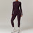 Elite Sportswear Warm Zipper Long-sleeved Jumpsuit Yoga Fitness Sports Pants Breathable Bodysuit Women's Clothing