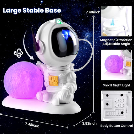 Astronaut Galaxy Projector Fairy Lights Ceiling LED Spotlight USB Powered Remote RGB Night Lamp for Gaming Room Christmas Party