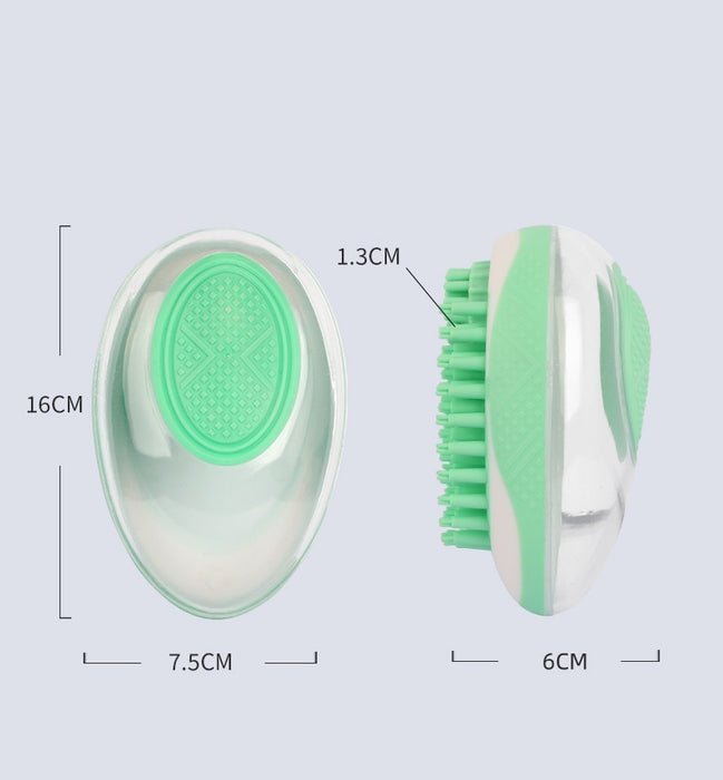 2-in-1 Pet Bath Massage Brush - Silicone Grooming Tool