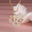 Fashion Hollowed-out Love Heart Flowers Letter Necklace