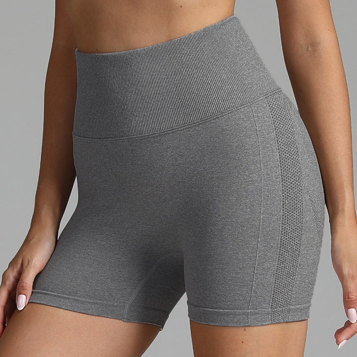 Elite+ Seamless Yoga Shorts Women Solid Color High Waist Hip-lifting Fitness Pants Running Sweatpants