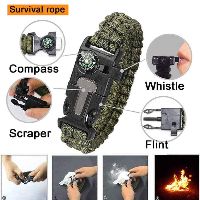 Elite 14in1 Outdoor Emergency Survival Gear Kit Camping Hiking Survival Gear Tools Kit Survival Gear