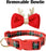 Christmas Dog Collar, Plaid Dog Collar and Cute Glitter Reindeer Antler with Bowtie, Soft & Comfy Xmas Dog Collars, for Large Dogs