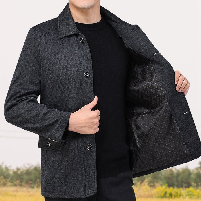 Men's Velvet Thickened Top Business Casual Jacket