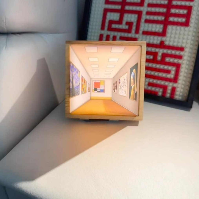 3D Illusion Gallery Bedside Picture Style Creative Modern Simulate Sunshine Drawing Night Light Gift