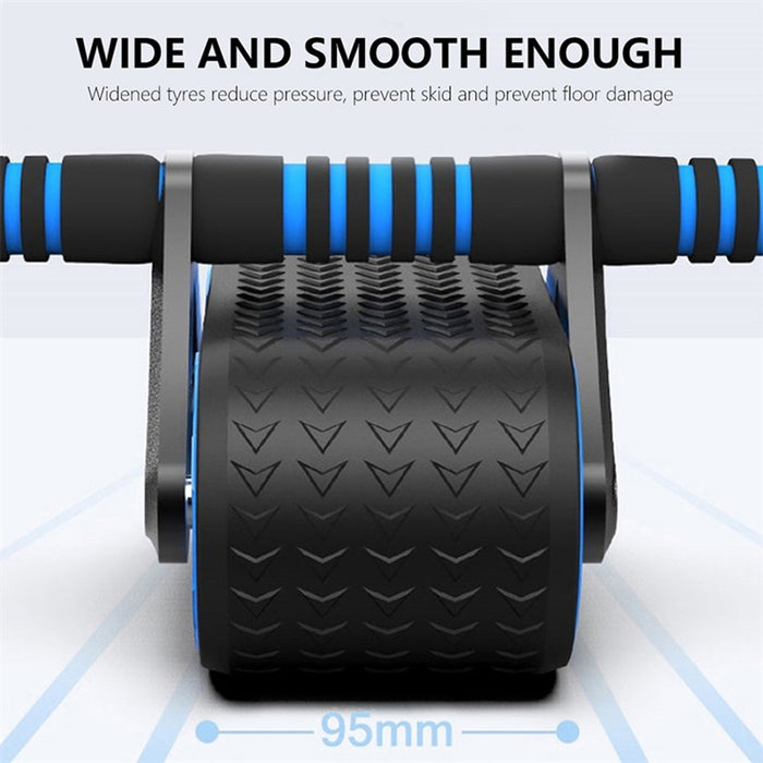 Elite Double Wheel Abdominal Exerciser Women Men Automatic Rebound Ab Wheel Roller Waist Trainer Gym Sports Home Exercise Devices