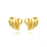 European And American 18K Gold Glossy Earrings