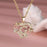 Fashion Hollowed-out Love Heart Flowers Letter Necklace