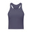 Round Neck Threaded Yoga Vest With Chest Pad