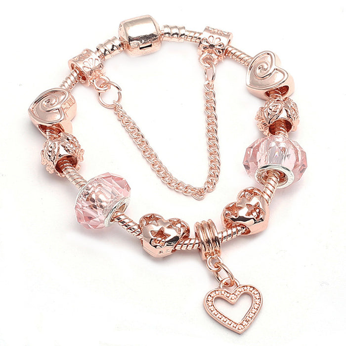 Rose Gold Geometric Love Bracelet