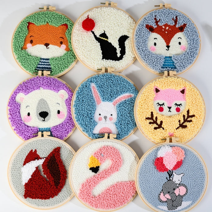 Handmade Embroidery Material Package Needle Children Beginners Stamp String Art Decoration