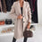 Lapel Single-breasted Wool Coat Winter Long Sleeve Solid Color Long Jacket Women Clothing