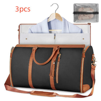 Large Capacity Travel Duffle Bag Women's Handbag Folding Suit Bag Waterproof Clothes Totes