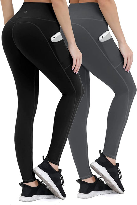 Women's Anti-Nail Leggings - Non-Transparent Yoga Pants with Phone Pockets and Tummy Control in Full-Length/Capri Styles