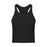 Round Neck Threaded Yoga Vest With Chest Pad