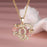 Fashion Hollowed-out Love Heart Flowers Letter Necklace