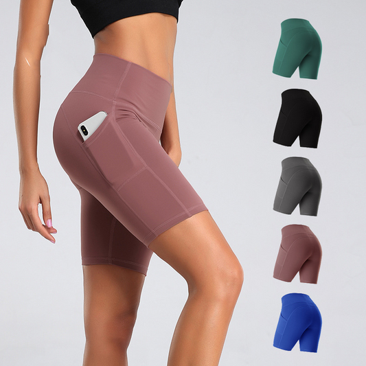 Pockets Athletic Yoga Pants Slim Hips Lifting Pants