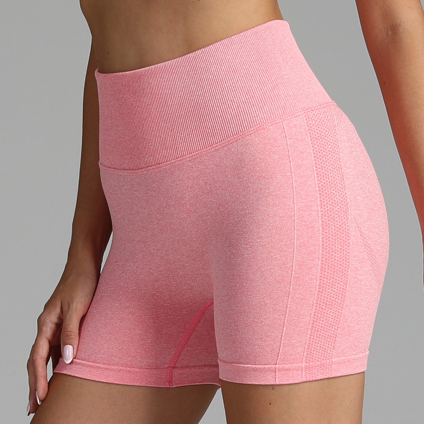Elite+ Seamless Yoga Shorts Women Solid Color High Waist Hip-lifting Fitness Pants Running Sweatpants