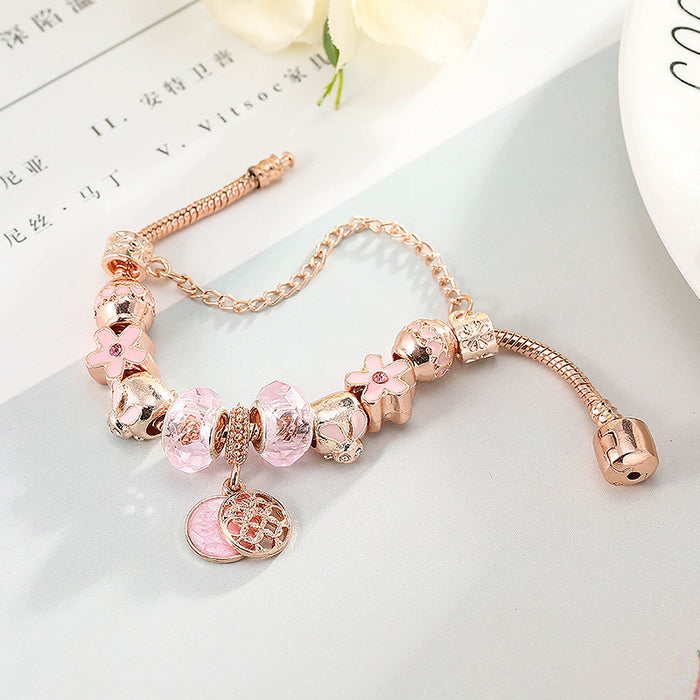 Rose Gold Geometric Love Bracelet