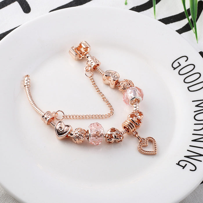 Rose Gold Geometric Love Bracelet