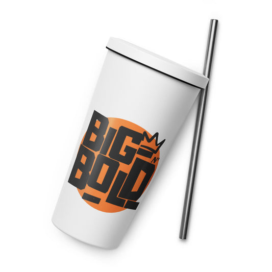Big n Bold Insulated tumbler with a straw