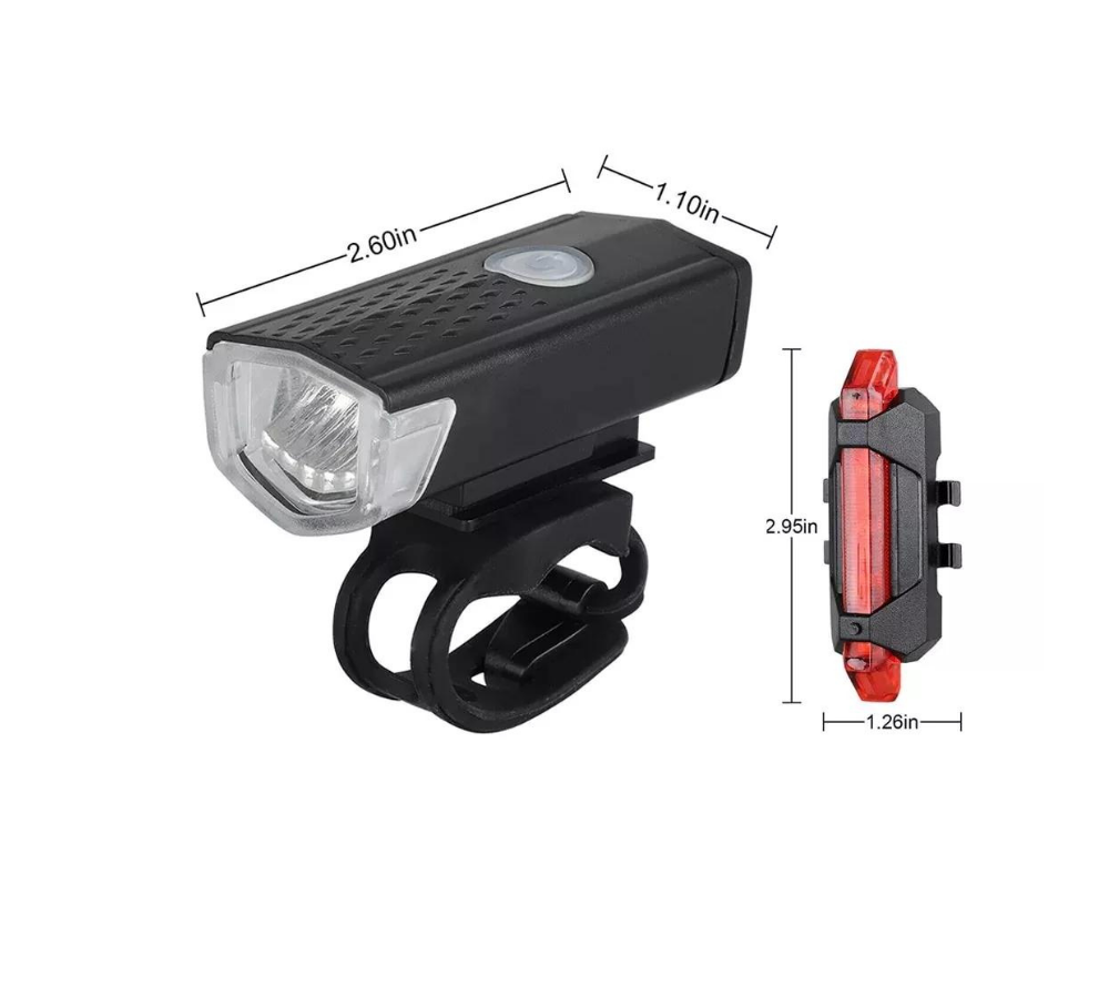 Elite Sportswear Ultra Bright Bike Light, Water Resistant, 3 Mode, Flash, Long Battery,